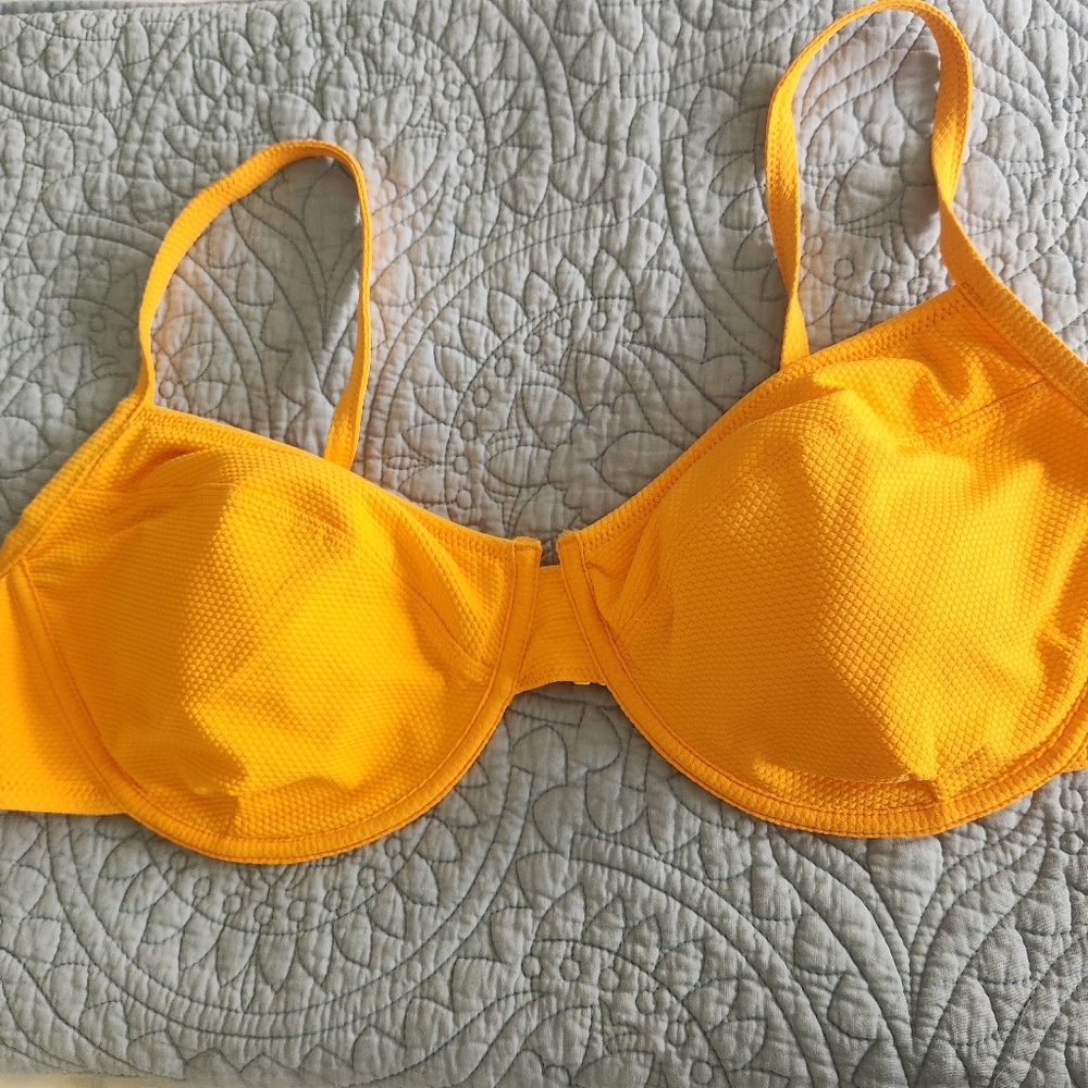Old Navy Bright Yellow Underwire Bikini Top